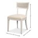 Ridge Working White Performance Fabric Upholstered Dining Chair Set of 2