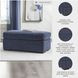 Evansley Navy Performance Fabric Ottoman