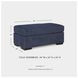 Evansley Navy Performance Fabric Ottoman
