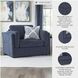Evansley Navy Performance Fabric Chair And A Half