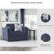 Evansley Navy Performance Fabric Chair And A Half