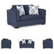 Evansley Navy Performance Fabric Loveseat