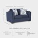 Evansley Navy Performance Fabric Loveseat