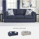 Evansley Navy Performance Fabric Sofa