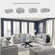 Evansley Pewter Performance Fabric Ottoman
