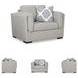 Evansley Pewter Performance Fabric Chair And A Half