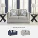 Evansley Pewter Performance Fabric 66" Loveseat