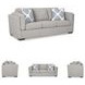 Evansley Pewter Performance Fabric 89" Sofa