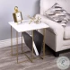 Stephanik White Marble And Leather Magazine Table