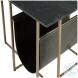 Stephanik Gold and Green Marble Top Magazine Side Table