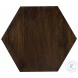 Gulchatai Wood And Gold Hexagonal Side Table