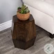 Gulchatai Wood And Gold Hexagonal Side Table