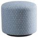 Three Arch Blue Upholstered Ottoman