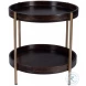 Damirra Natural Wood And Metal Accent Table