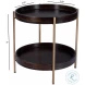 Damirra Natural Wood And Metal Accent Table