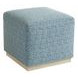 Colby Blue Upholstered Ottoman