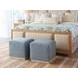 Colby Blue Upholstered Ottoman