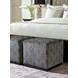 Colby Black Upholstered Ottoman