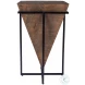 Gulnaria Natural Wood And Metal Accent Table