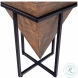 Gulnaria Natural Wood And Metal Accent Table