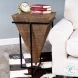 Gulnaria Natural Wood And Metal Accent Table