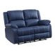 Zuriel Blue 60" Power Reclining Loveseat with USB Charging