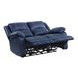 Zuriel Blue 60" Power Reclining Loveseat with USB Charging