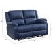 Zuriel Blue 60" Power Reclining Loveseat with USB Charging