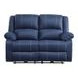 Zuriel Blue 60" Power Reclining Loveseat with USB Charging