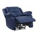 Zuriel Blue Power Recliner with USB Charging