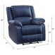 Zuriel Blue Power Recliner with USB Charging