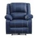 Zuriel Blue Power Recliner with USB Charging