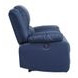 Zuriel Blue Power Recliner with USB Charging
