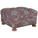 Winslow Red Fabric 27" Upholstered Ottoman with Nailhead Trim