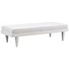 Lagunita White Fabric Upholstered Bench