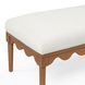 Oodle Cream Performance Fabric Upholstered Accent Bench