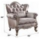 Jayceon Champagne Upholstered Lounge Chair with Pillow