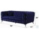 Atronia Blue Velvet 90" Sofa