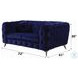 Atronia Blue Velvet 72" Loveseat