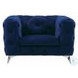 Atronia Blue Velvet Living Room Set