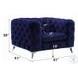 Atronia Blue Velvet Living Room Set