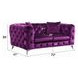 Atronia Purple 72" Loveseat with Pillow