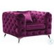 Atronia Purple Velvet Chair