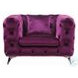 Atronia Purple Velvet Chair