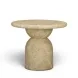 Cynthia Light Emperador Outdoor Round Side Table