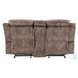 Zubaida Two Tone Chocolate Velvet  78" Reclining Loveseat and Console with USB Charging