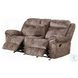 Zubaida Two Tone Chocolate Velvet  78" Reclining Loveseat and Console with USB Charging