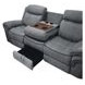 Zubaida Gray 87" Glider Reclining Sofa with Console and USB Charging