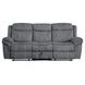 Zubaida Gray 87" Glider Reclining Sofa with Console and USB Charging
