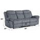 Zubaida Gray 87" Glider Reclining Sofa with Console and USB Charging